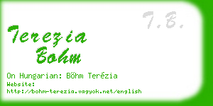 terezia bohm business card